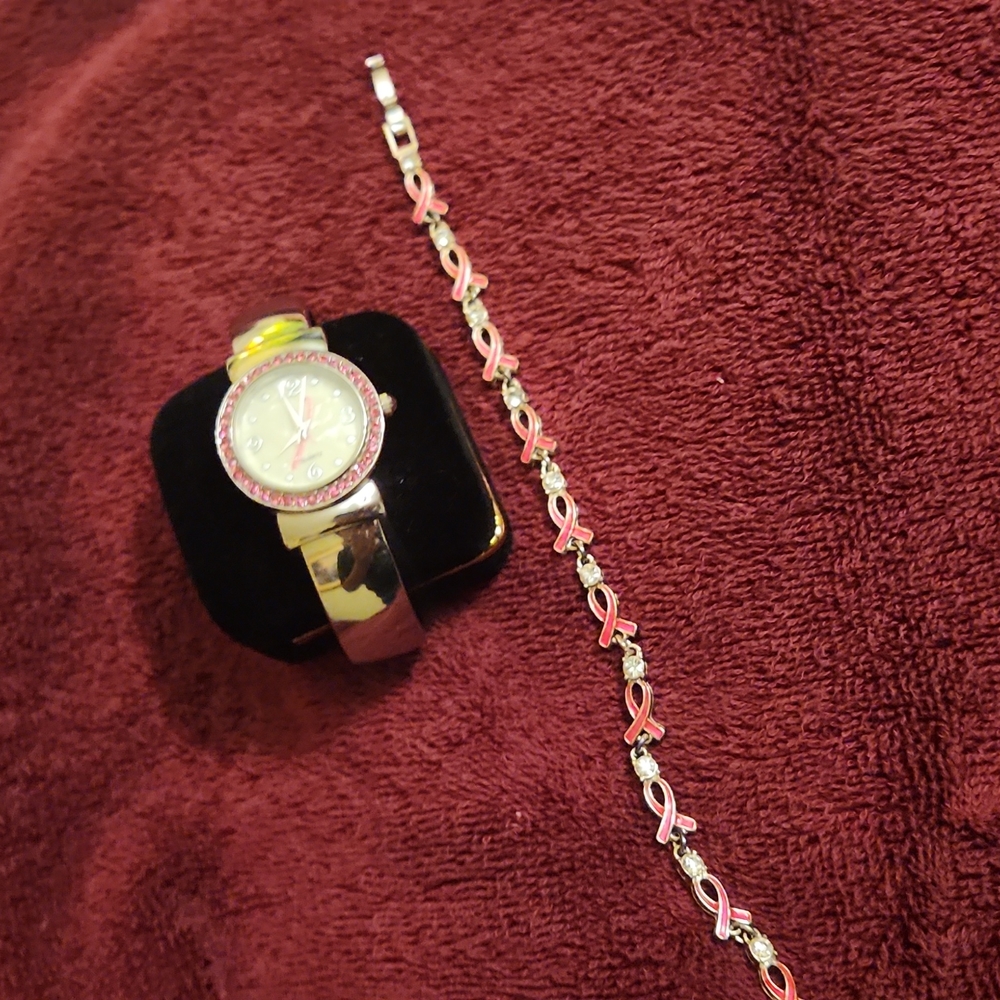 Avon used watch and bracelet set